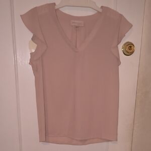 Philosophy | Light Pink Flutter Sleeve Top